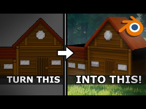 Create A 3D Pixel Art House - Blender