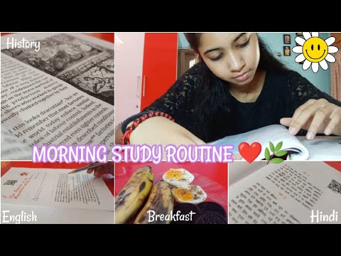 Morning Study Routine💟🌿How I complete my syllabus✨CBSE Humanities class 11💚 #study #studyvlog #vlog