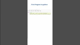 first Program in python, what is Python? #shorts