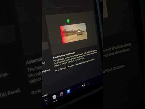 Tesla Update 2023.44.30.2 | blind spot warning is now available #tesla #teslaupdate #teslamodely