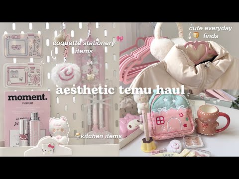 ˚ ༘ ✩₊˚aesthetic TEMU HAUL + my fave finds🍥🍨cute stationery, kitchen items, everyday finds +more