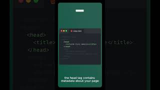HTML Basics: html, head, title & body Tags in 1 Minute | HTML Tutorial #coding #programming