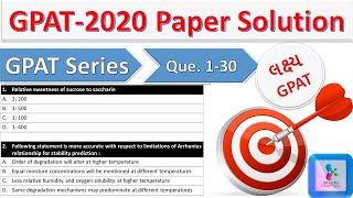 GPAT 2020 PAPER SOLUTION | GPAT 2020 QUESTION PAPER WITH ANSWER KEY | GPAT SERIES | Gujju pharmacy