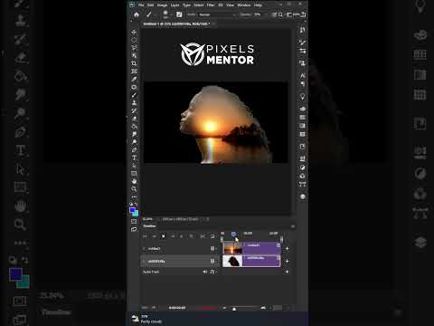 How do you add double exposure effect? in #photoshop #shorts