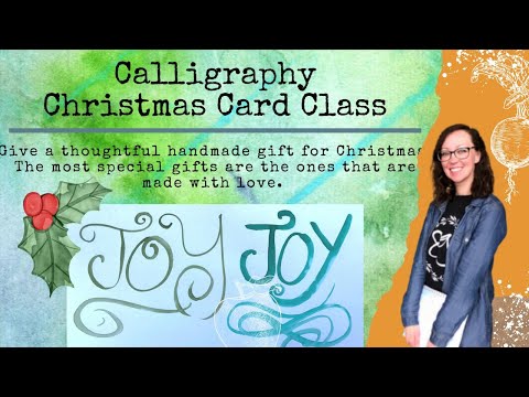 [🍊OrangeNote] ✨Create Holiday Cards 💌  with Watercolor 🖌️  Learn Calligraphy!