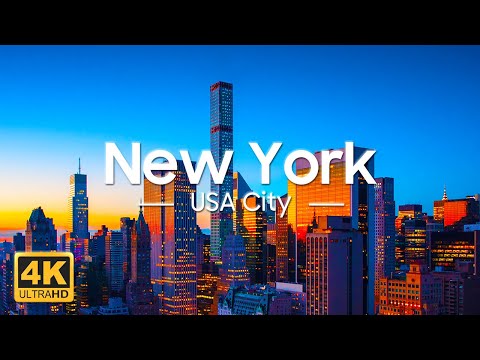 New York 4K Video - Relaxing Piano Music, Beautiful Urban Landscape | Stress Relief, Anxiety Relief