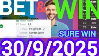 Correct Score Tips & Predictions Today 30/09/2025 | Expert Football Bets & Sure Wins