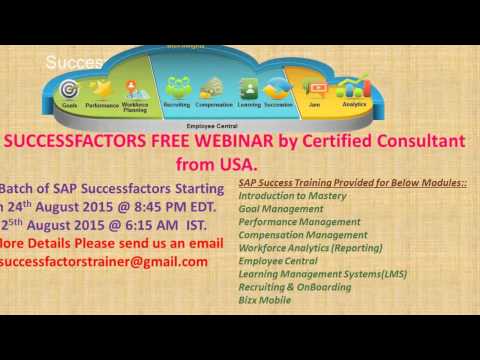Successfactors Online Training