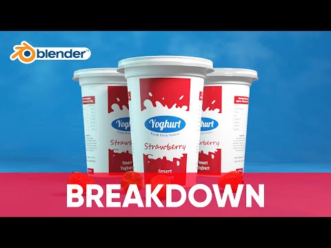 Product Animation in Blender | Yoghurt | Breakdown