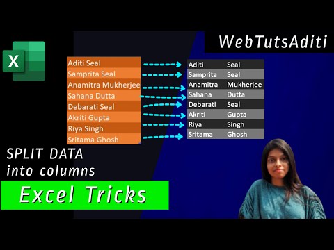 Excel tricks | Split Excel data #excel #exceltutorial #exceltricks #webtutsaditi