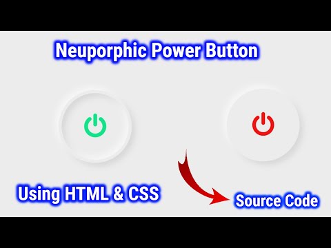 How To Create Neumorphic Ui Power Button Using Html & CSS | WebHak5