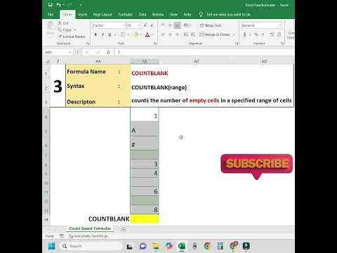 How to use COUNTBLANK Formula in Excel | Excel Tips in Telugu