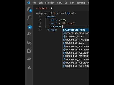 Declare a JavaScript variable Using let #shorts