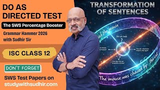 Grammar Hammer 2026 - Do as Directed Test - ISC Class 12 English Language #englishwithsudhirsir