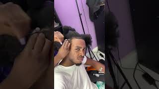 First time getting cornrows in 30 seconds 😭