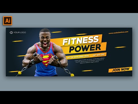 Modern Social Media Banner Design | Adobe Illustrator