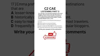 C1 Certificate Advanced English Preparation (CAE) Listening Practice - Part 3 #caexams #c1advanced