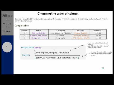 The Insert database