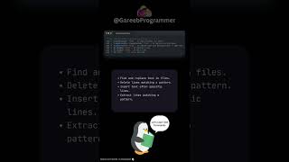 Sed Commands #Linux #LinuxCommands #LinuxTips #SED #StreamEditor #SEDCommands