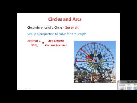 Geometry Lesson 10.6 Arcs and Circles