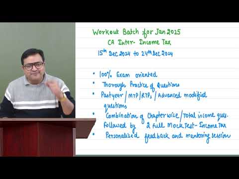Announcement Workout Batch For Jan 2025 | Live & recorded option(100% English) - Income Tax