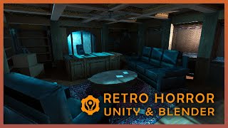 Retro Game Art with Unity & Blender | Horror Themed Room | PS1 - Multiple Angles