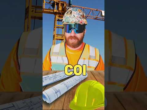 COI - Certificate of Insurance #construction #insurance #coi #shorts #contractor
