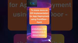 #DR #DisasterRecovery #AppDeployment #FrontDoor #MicrosoftFrontDoor #BusinessContinuity #Uptime