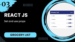 React JS #3 - Set and use props