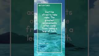 Don´t be afraid to take risks. The greatest achievements often come from taking a leap of faith.