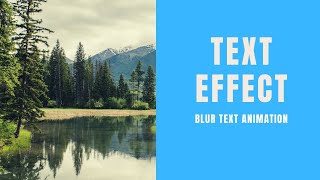 CSS Blur Text Animation Effect | CSS Animation Examples