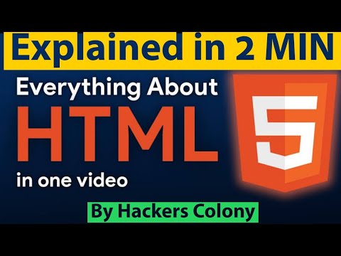 HTML Tutorial for Beginners | HTML CSS JS explained in 2 minutes by Hackers Colony