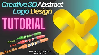 Creative 3D Abstract Logo Design | #coreldrawtutorialhindi #coreldrawtutorial #graphicdesgin #3dlogo