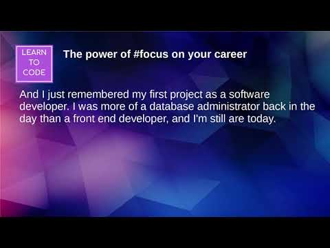 The power of #focus on your career