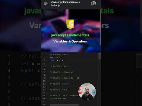 Javascript Variables & Operators | Part 1 #javascript #webdevelopment