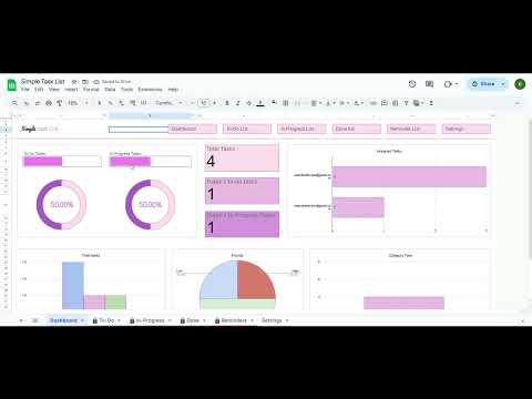 Simple Task List Google Sheets Template