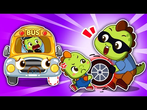 Rescue Vehicles Song 🚌🚓 | School Bus, Police Car & More | DinoLala Nursery Rhymes