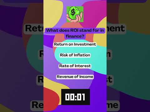 Financial Trivia | What does ROI stand for in finance? #dividends #finance #stocks #roi