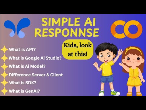 Kids look at this | Simple Ai Response | What is ai studio,genai,api,sdk,Difference server/client