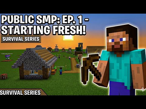 I AM STARTING A MINECRAFT SURVIVAL SERIES BUT.. IN PUBLIC SMP || PT. 1
