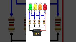 DIY 12V Battery Level Indicator - Simple & Effective! #electronics #shorts #diy