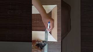 how to measure the intersection of corners that coincide with different sizes of wood #ideas