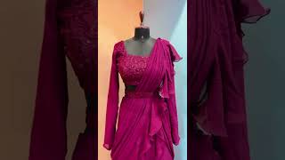 Ruffle saree #dreamyboutique #boutique #readytowear #rufflesaree #frillsaree #lehengasaree #saree
