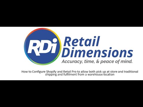 Retail Pro and Shopify Pick up at store