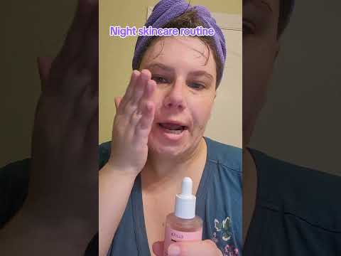My night time skincare routine #kbeauty #k뷰티  #skincareroutine #abibheartleaf #anuapeachserum