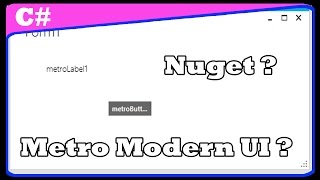 How to use Metro Modern UI Framework on visual studio 2015
