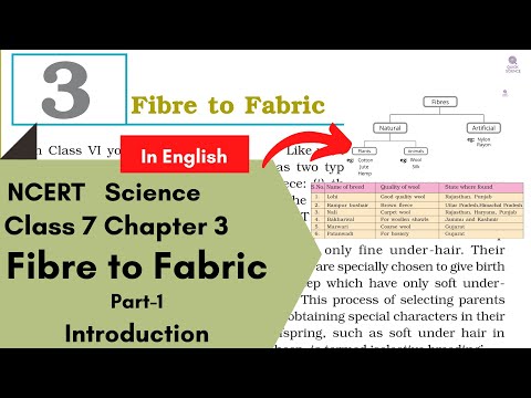 Fibre to Fabric - Introduction (Part-1) Class7 Science Chapter3 NCERT