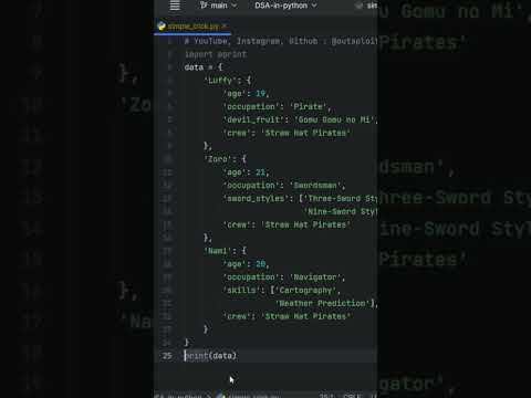pprint in Python for Beginners | Learn Python #code #python