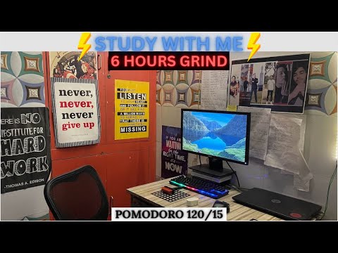 Study with me for 6  hours(120/15) - #lofi  & #rain  sounds #day3
