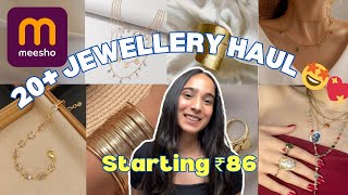 💖🤩*HUGE* MEESHO 20+ JEWELLERY HAUL | STARTING ₹86 | ANTI - TARNISH | HANDCUFFS, EARRINGS, NECKLACE💖🤩